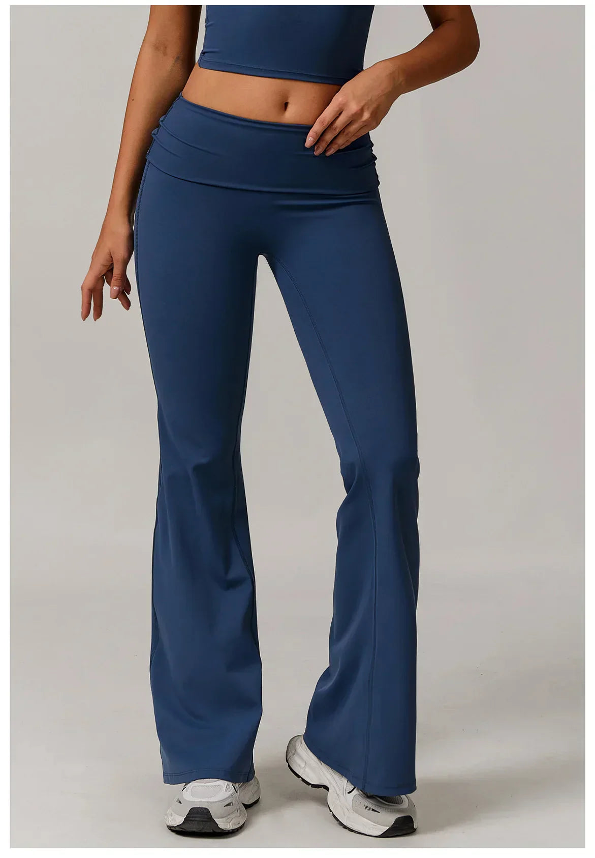 High-Waist Flare Leggings - Tummy-Control Wide-Leg Yoga Pants