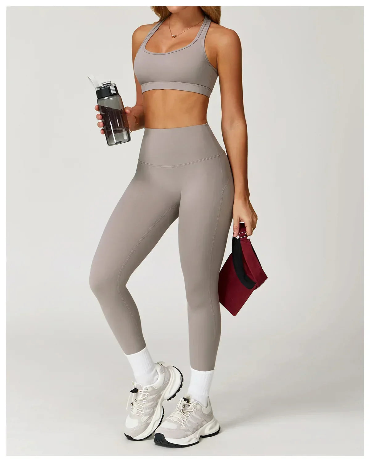 High-Waist Yoga Leggings - Breathable Running Tights