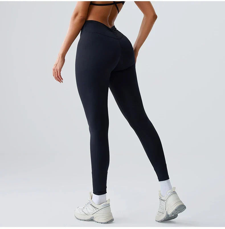 High-Waist Yoga Leggings - Breathable Running & Cycling Tights
