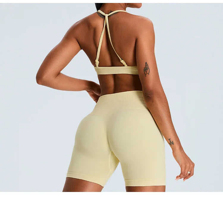 Scrunch Push-Up Sports Bra - Seamless Adjustable-Strap Tank