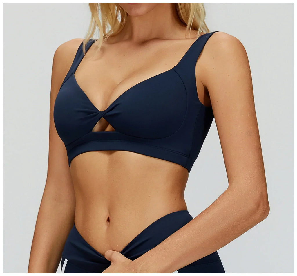 Backless Push-Up Sports Bra - Women's Athletic Crop Top