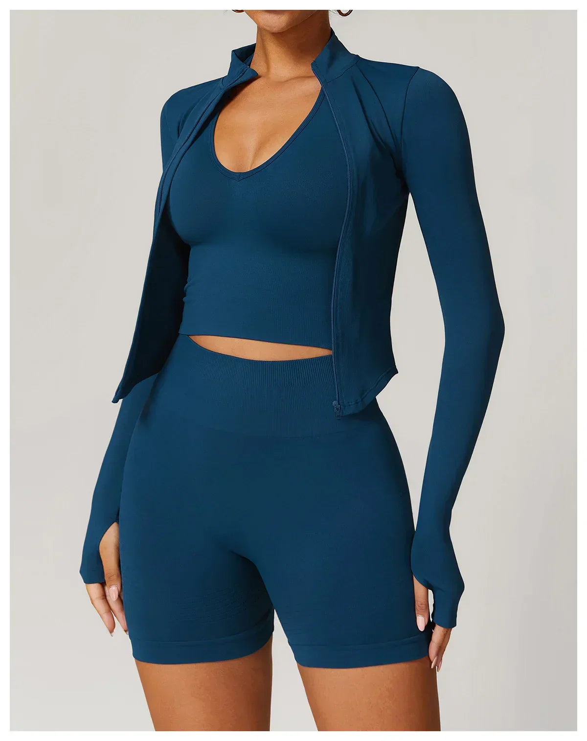 2-Piece Seamless Set - High-Waist Leggings & Top Tracksuit