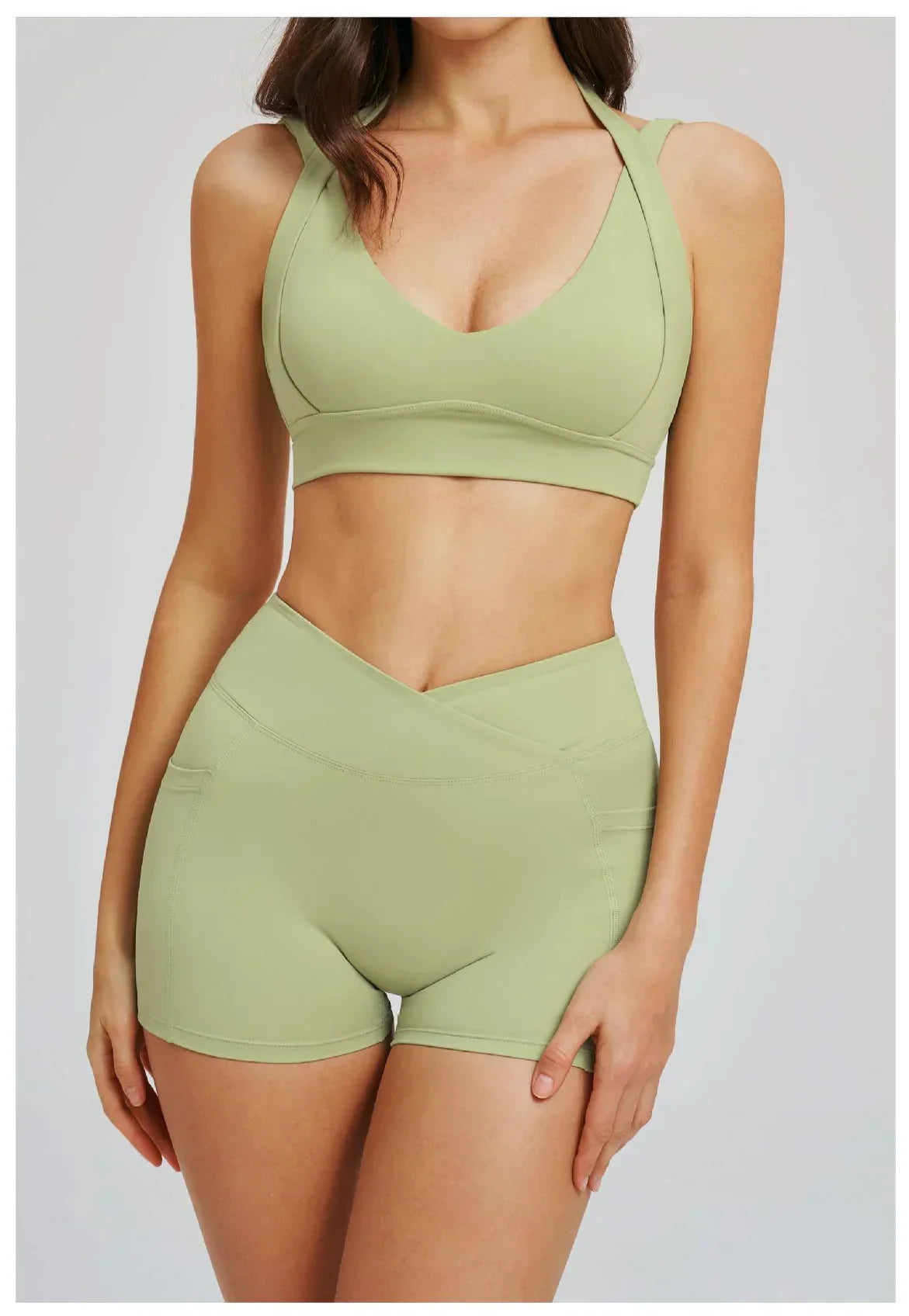 2-Piece Shorts Set - Women's Yoga & Gym Tracksuit