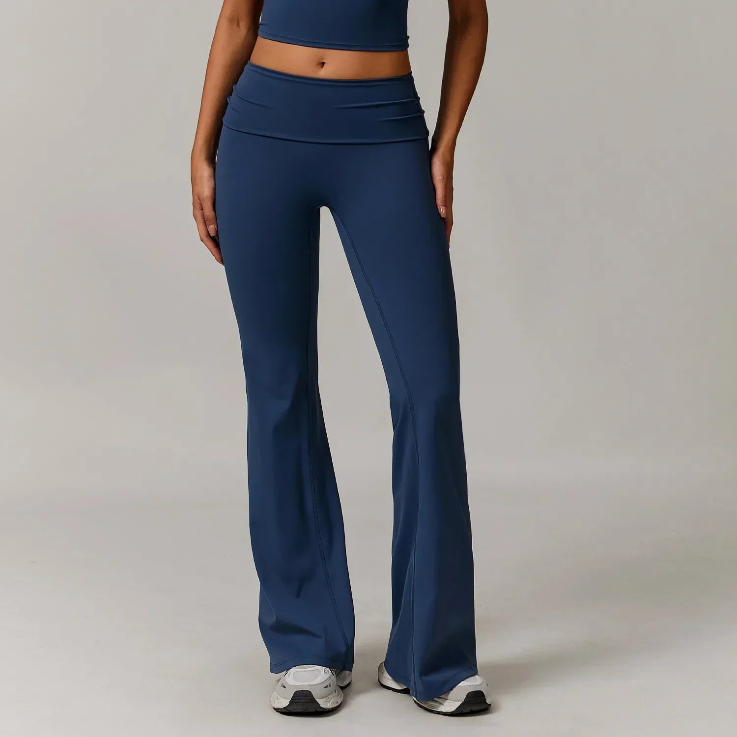 High-Waist Flare Leggings - Tummy-Control Wide-Leg Yoga Pants