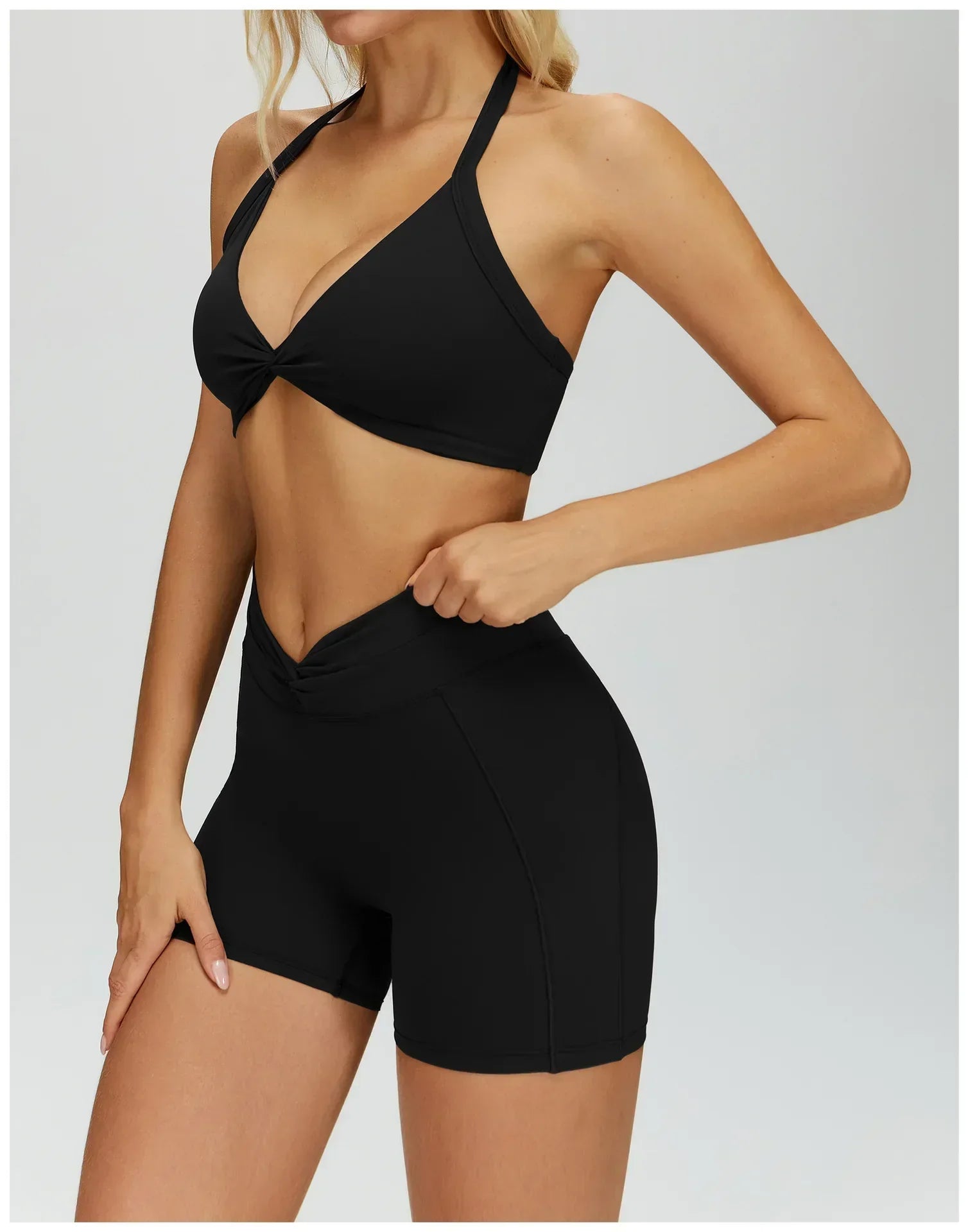 Backless Athletic Sports Bra - Women's Gym Crop Top
