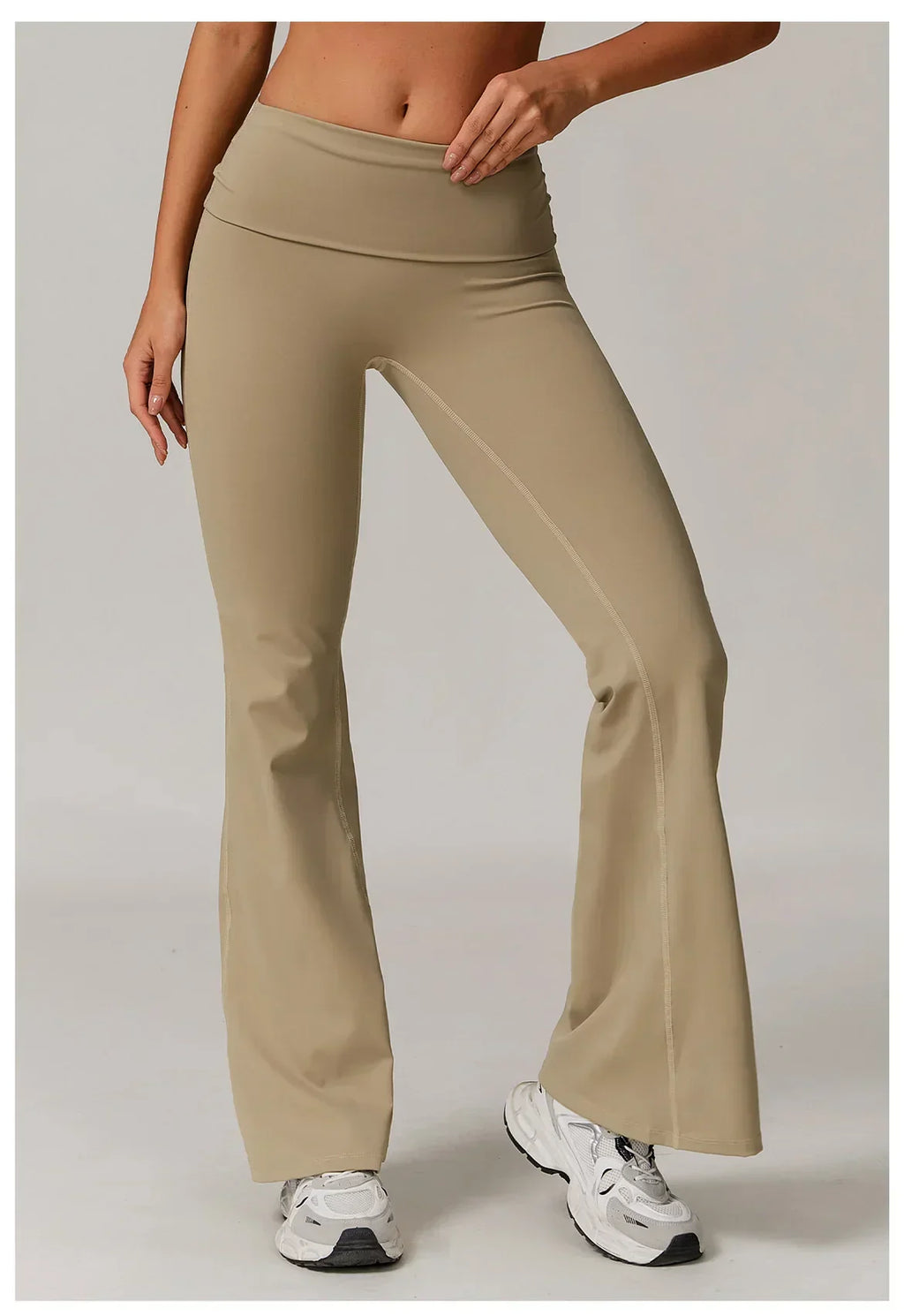 High-Waist Flare Leggings - Tummy-Control Wide-Leg Yoga Pants