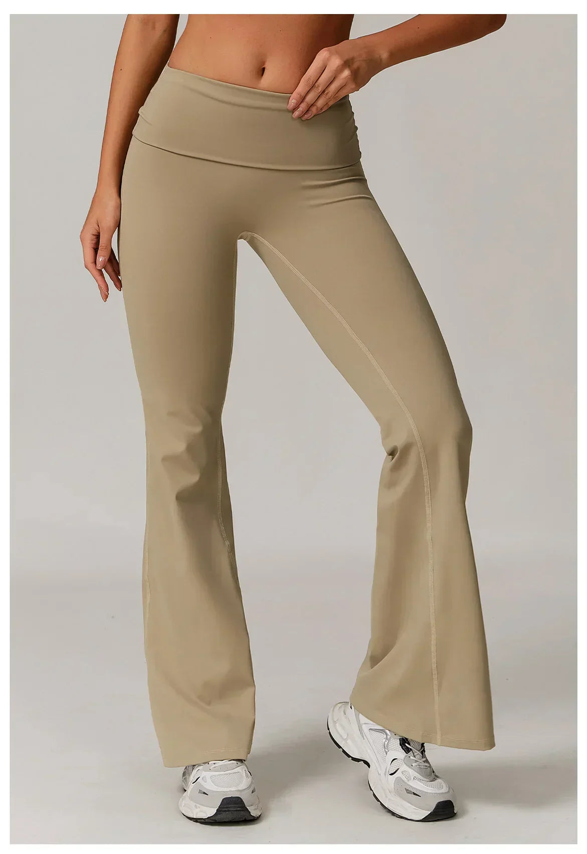 High-Waist Flare Leggings - Tummy-Control Wide-Leg Yoga Pants
