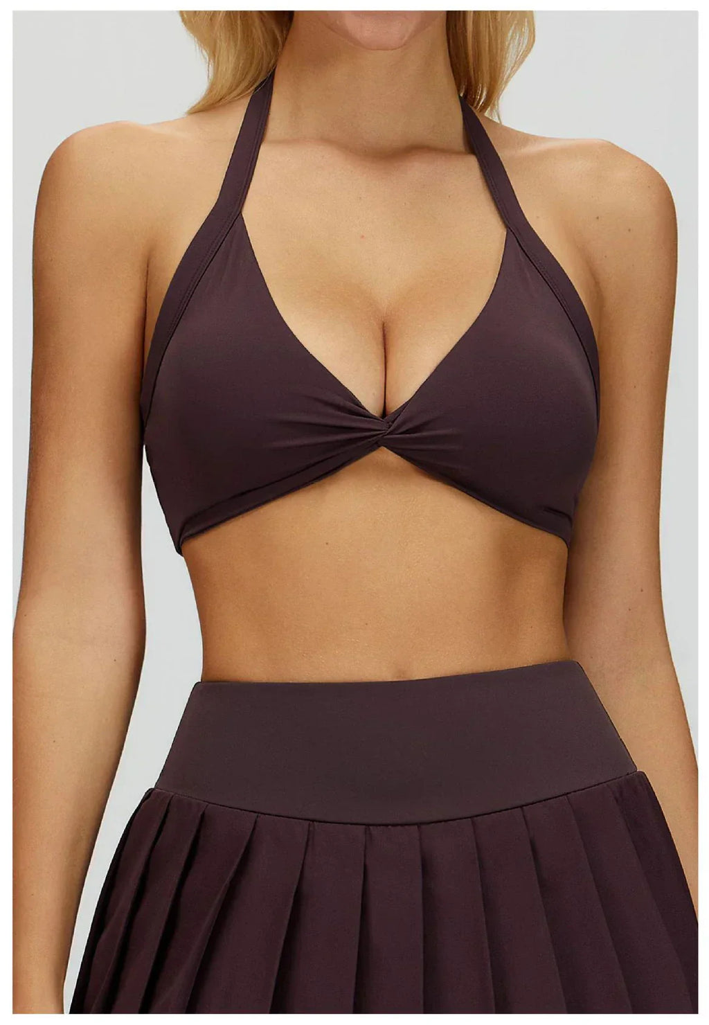 Backless Athletic Sports Bra - Women's Gym Crop Top