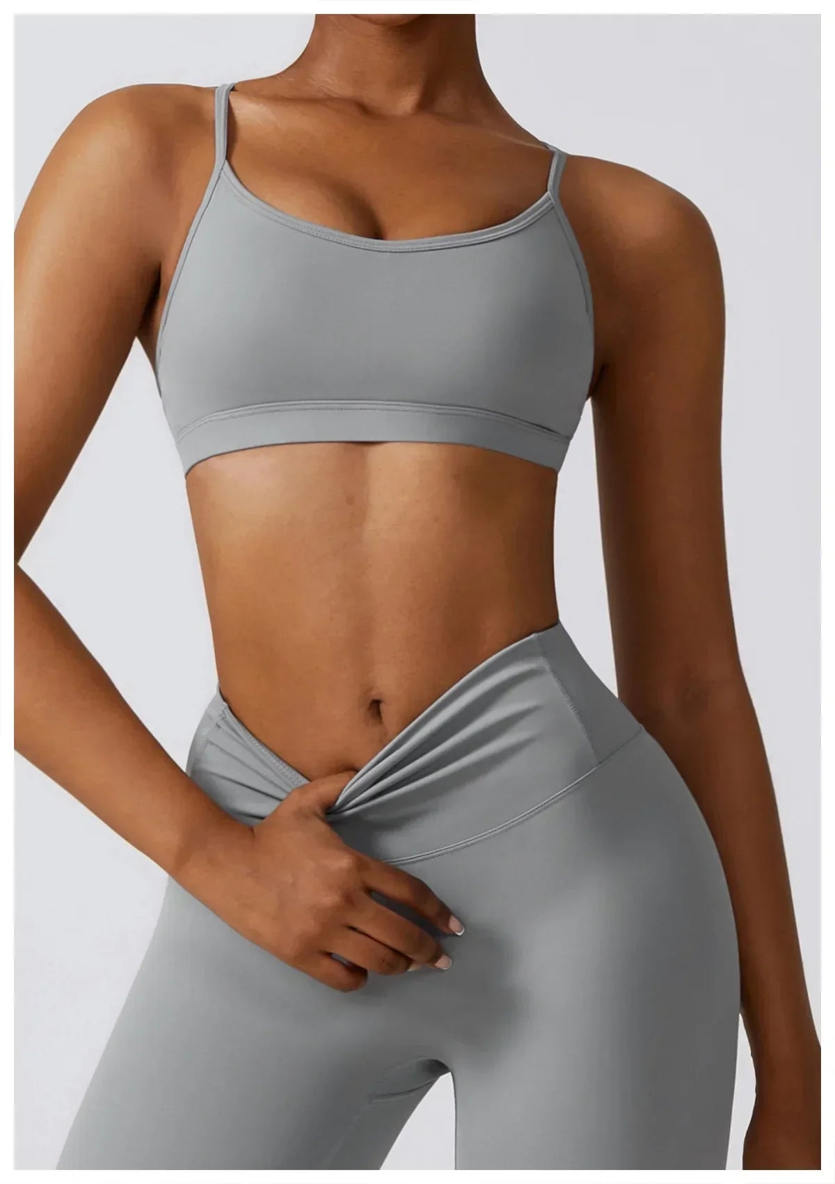 2/3-Piece Activewear Set - Leggings, Bra & Long Sleeve Top