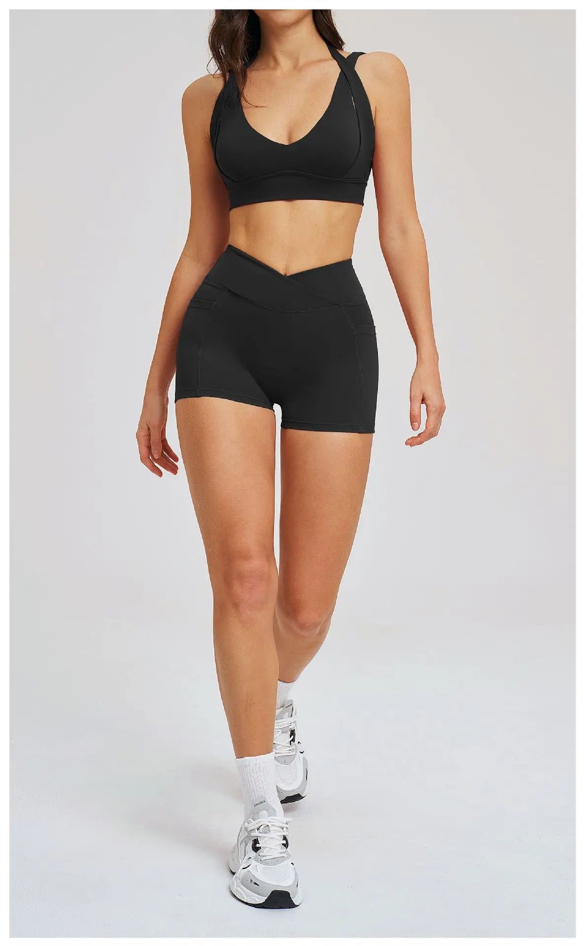 2-Piece Shorts Set - Women's Yoga & Gym Tracksuit