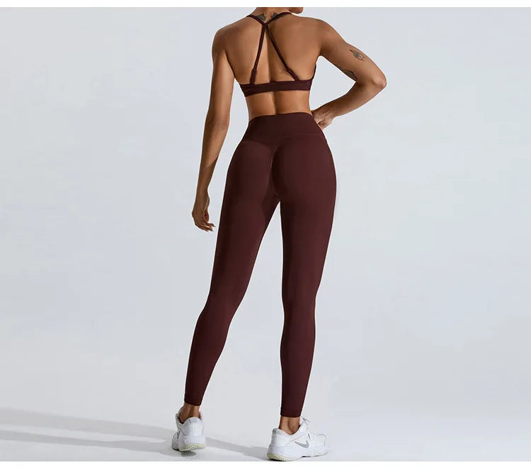 Scrunch Push-Up Sports Bra - Seamless Adjustable-Strap Tank