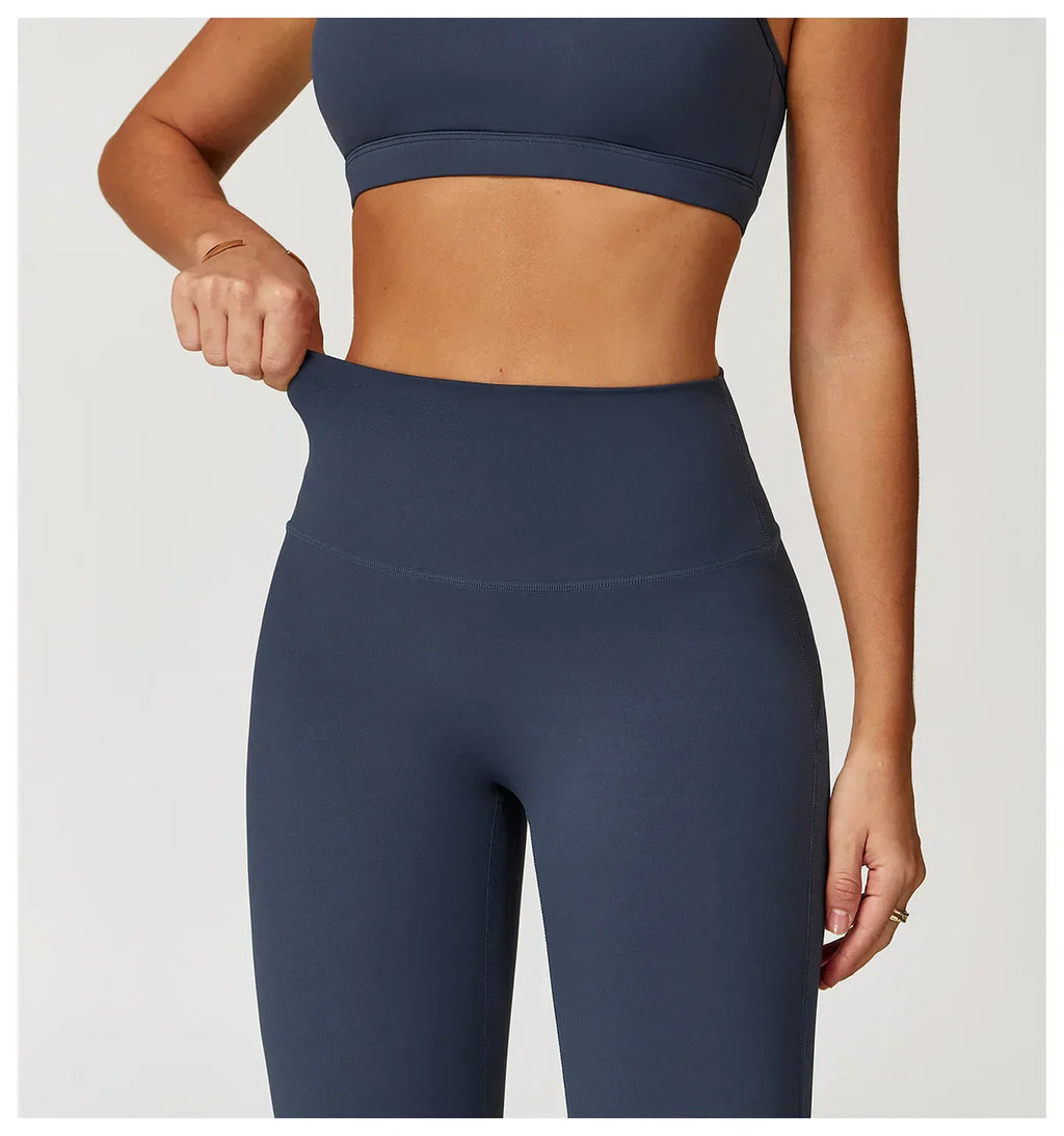 High-Waist Yoga Leggings - Breathable Running Tights