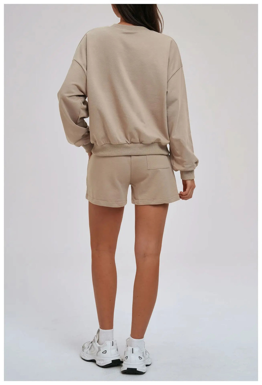 2-Piece Hoodie & Shorts Set - Women's Winter Sportswear
