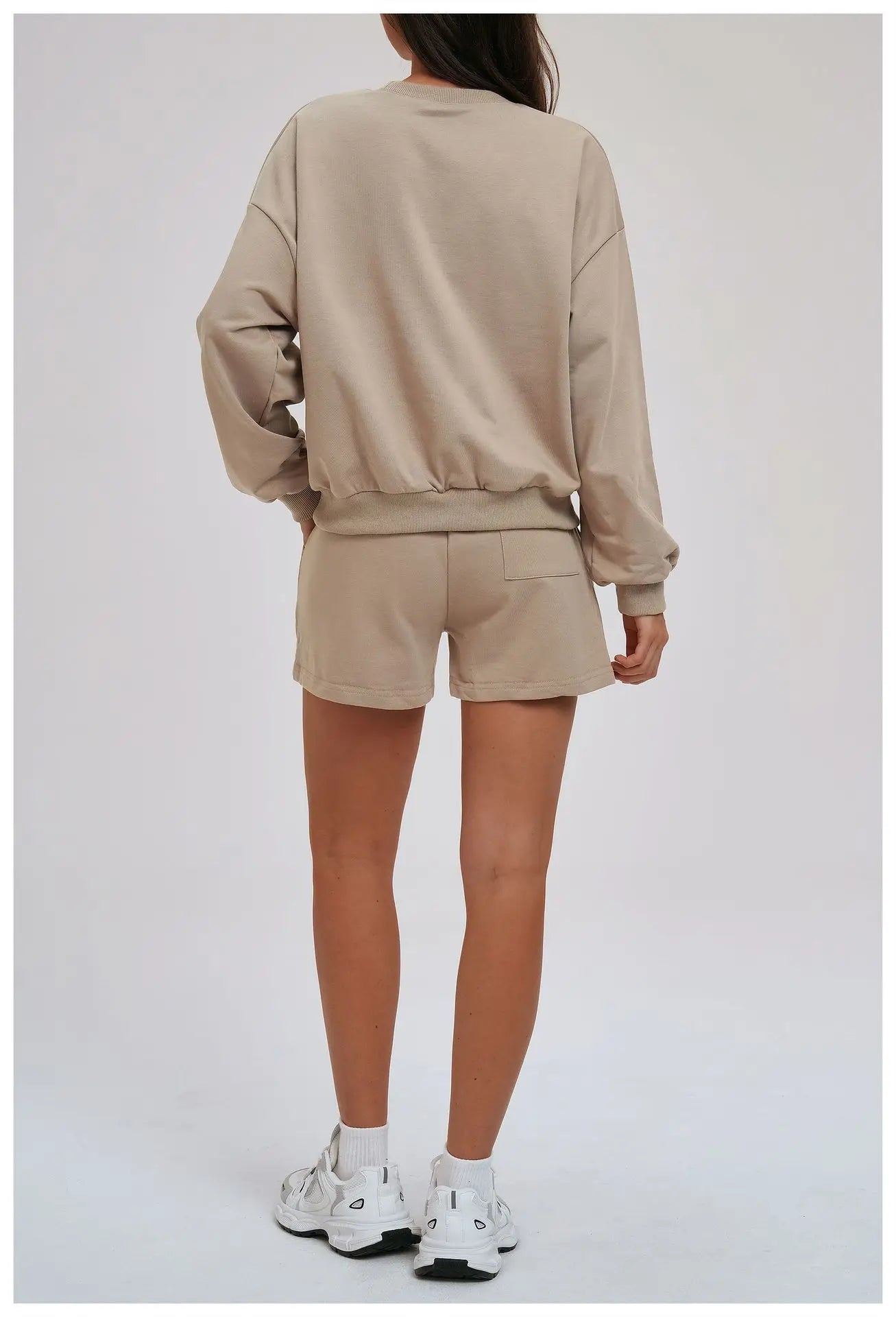 2-Piece Hoodie & Shorts Set - Women's Winter Sportswear