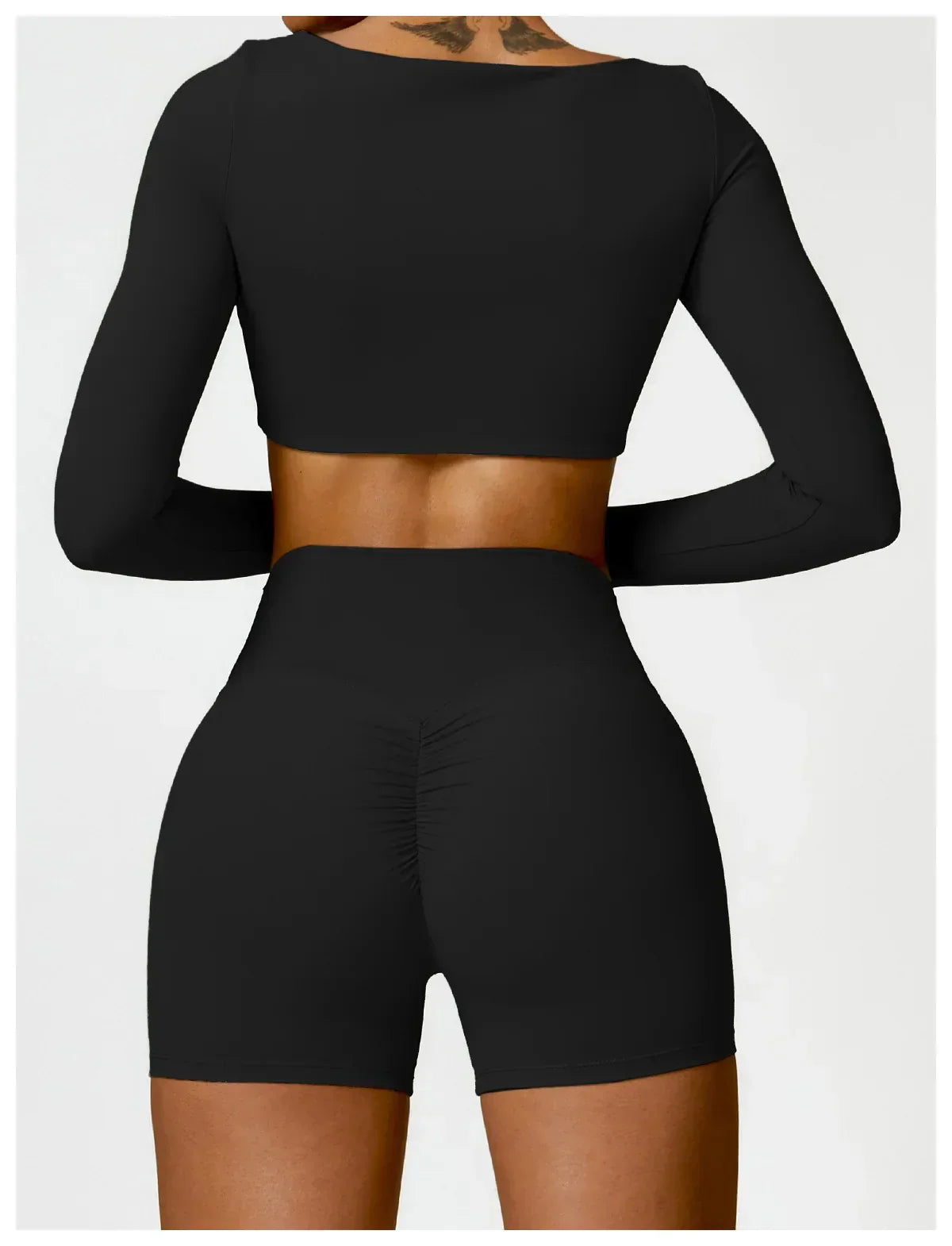 2-Piece Legging & Long Sleeve Set - Women's Yoga Tracksuit