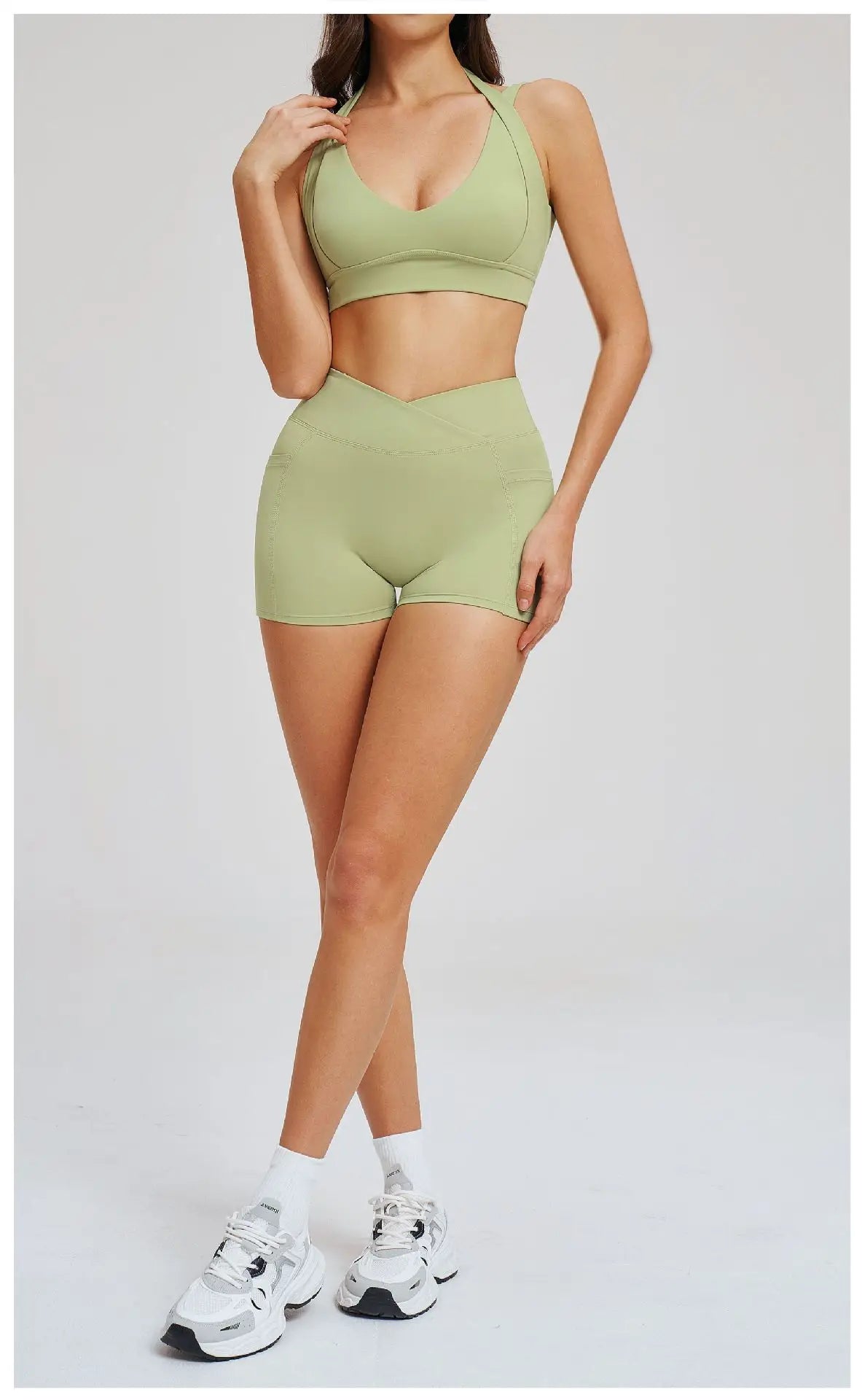 2-Piece Shorts Set - Women's Yoga & Gym Tracksuit