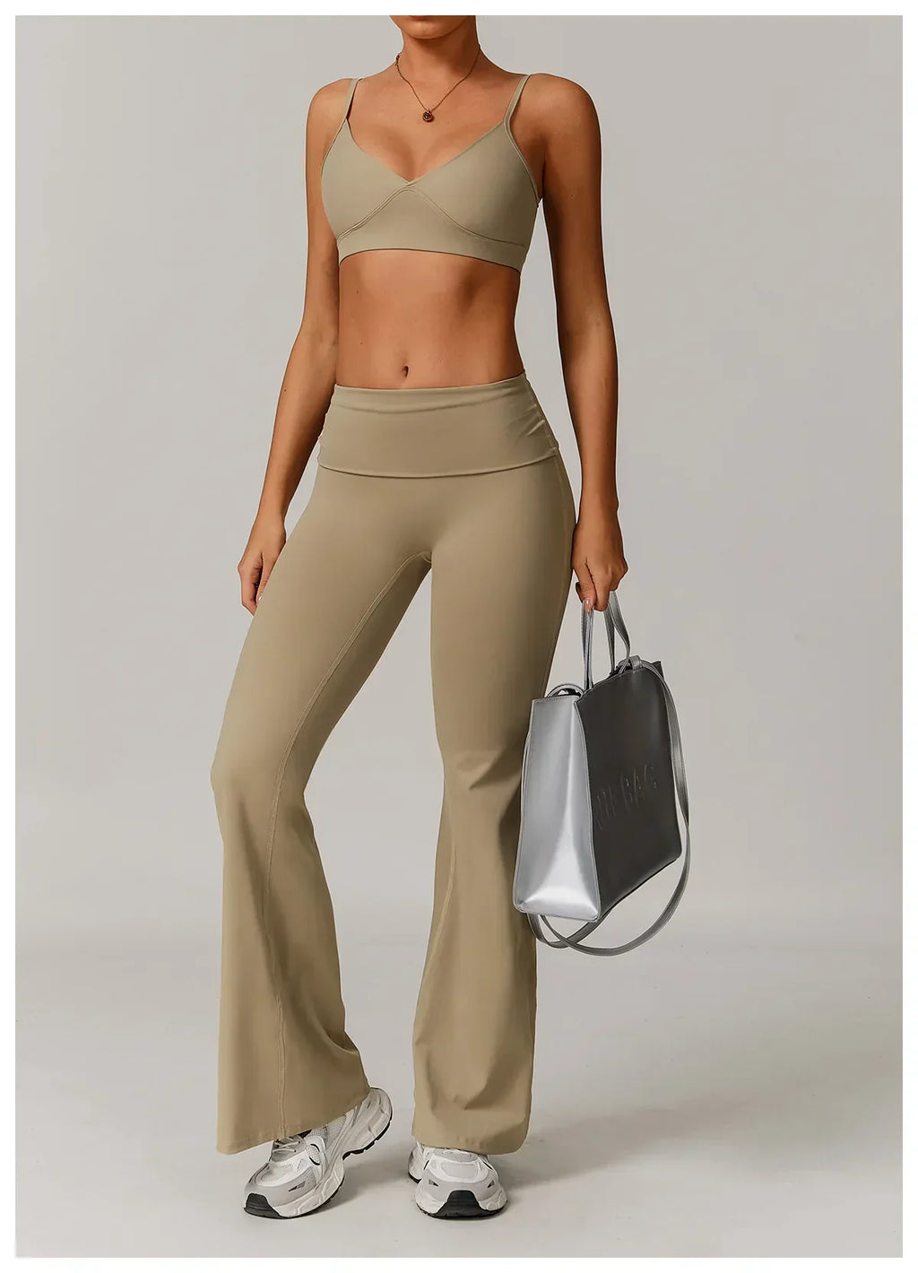 High-Waist Flare Leggings - Tummy-Control Wide-Leg Yoga Pants