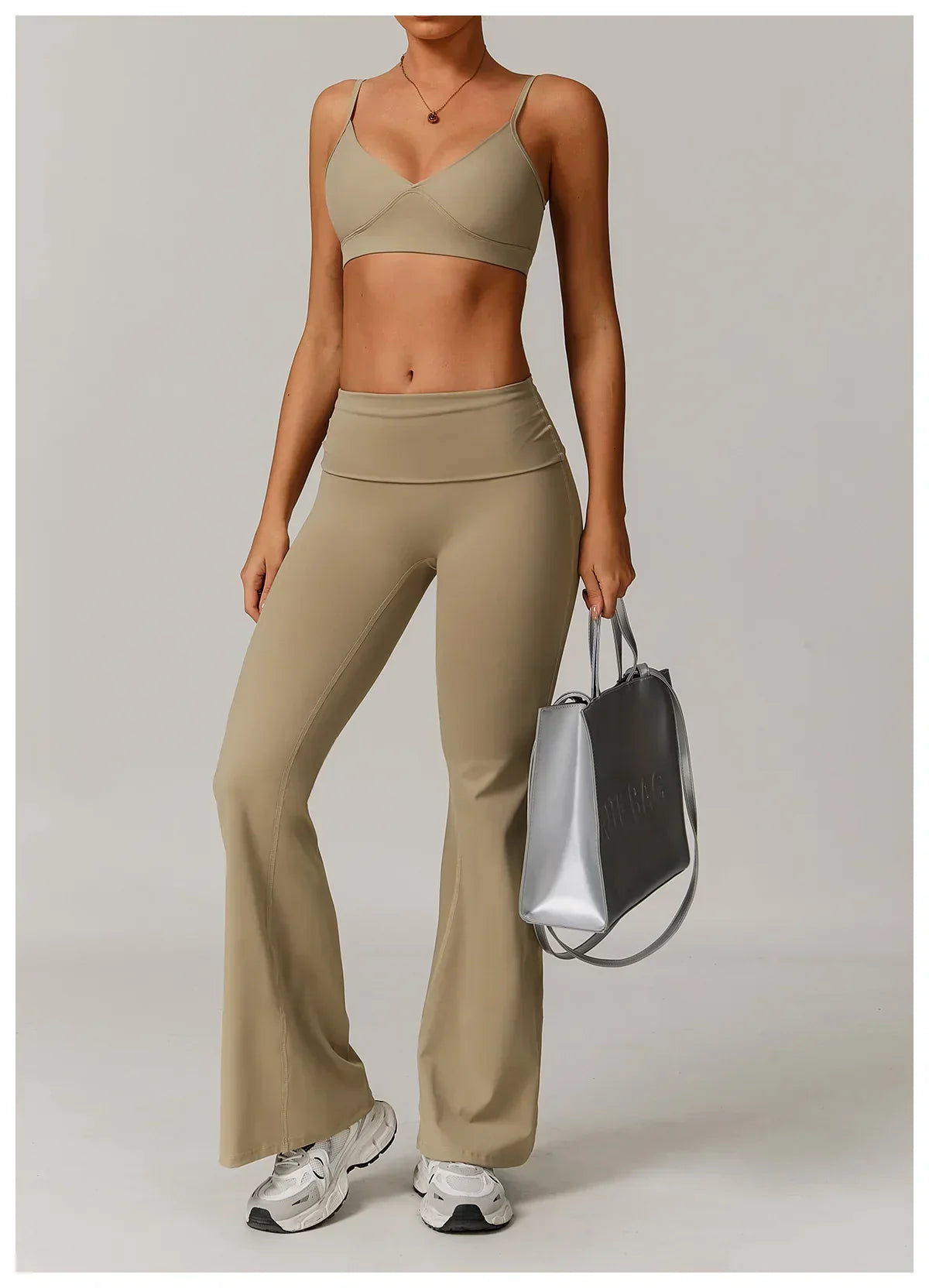 High-Waist Flare Leggings - Tummy-Control Wide-Leg Yoga Pants