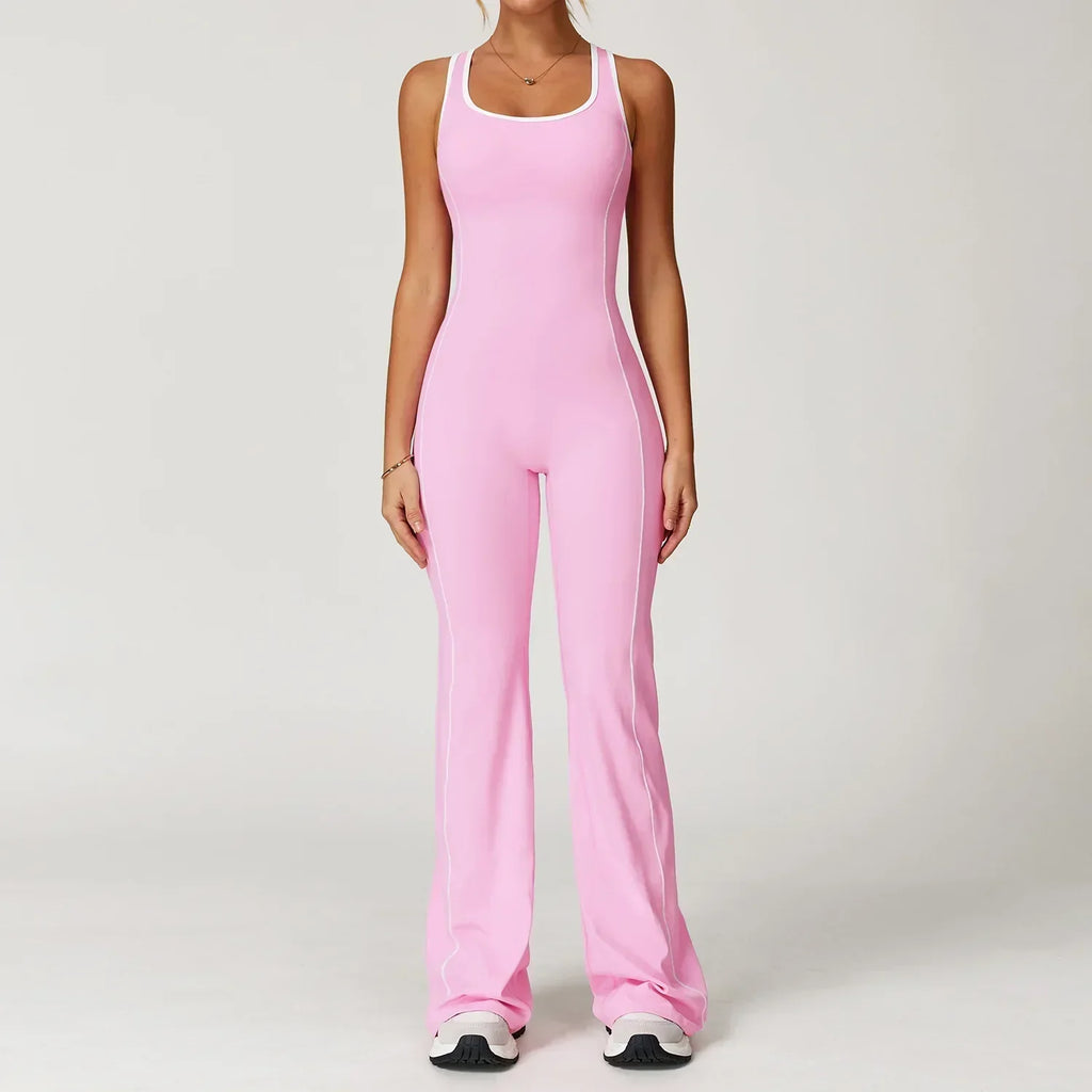 Zip-Up Skort Romper - Women's Gym & Yoga Jumpsuit