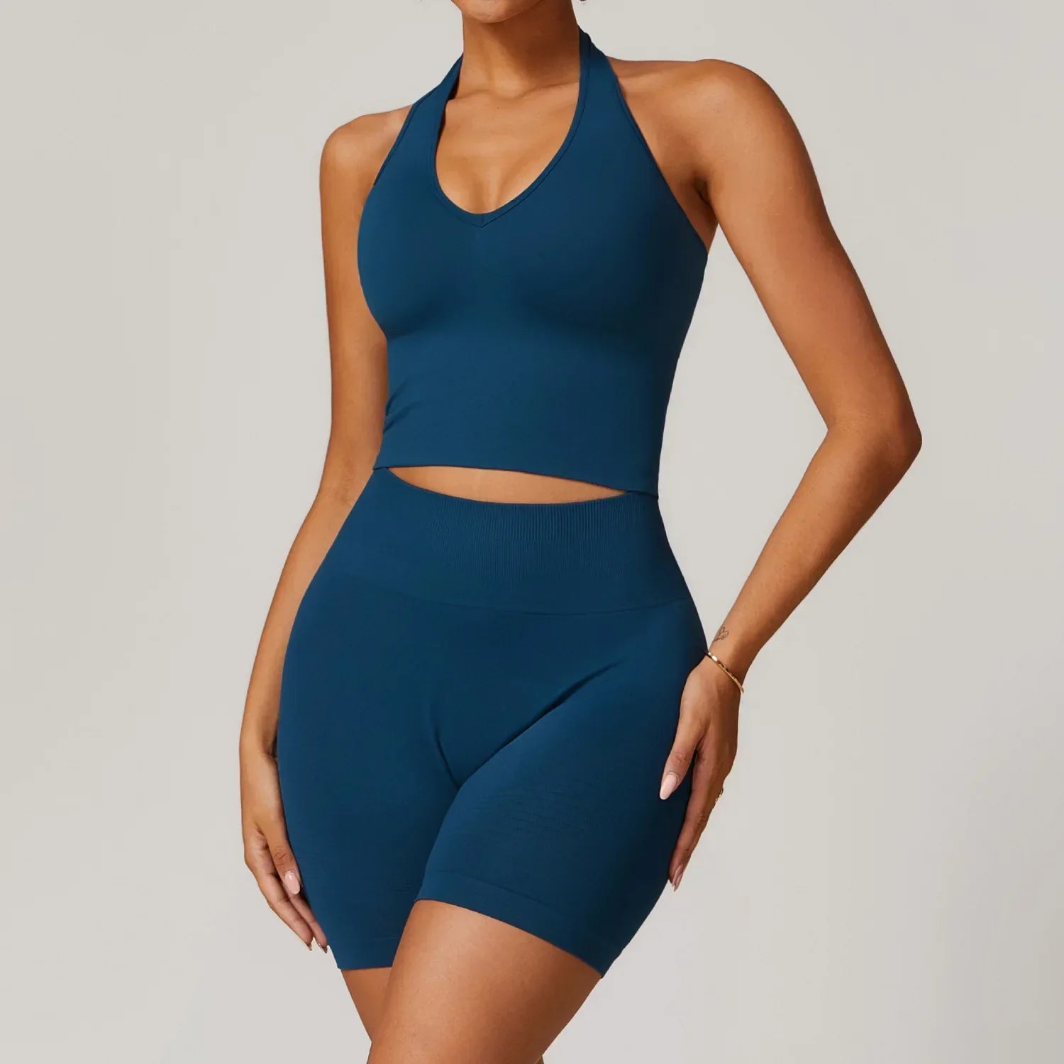 2-Piece Seamless Set - High-Waist Leggings & Top Tracksuit