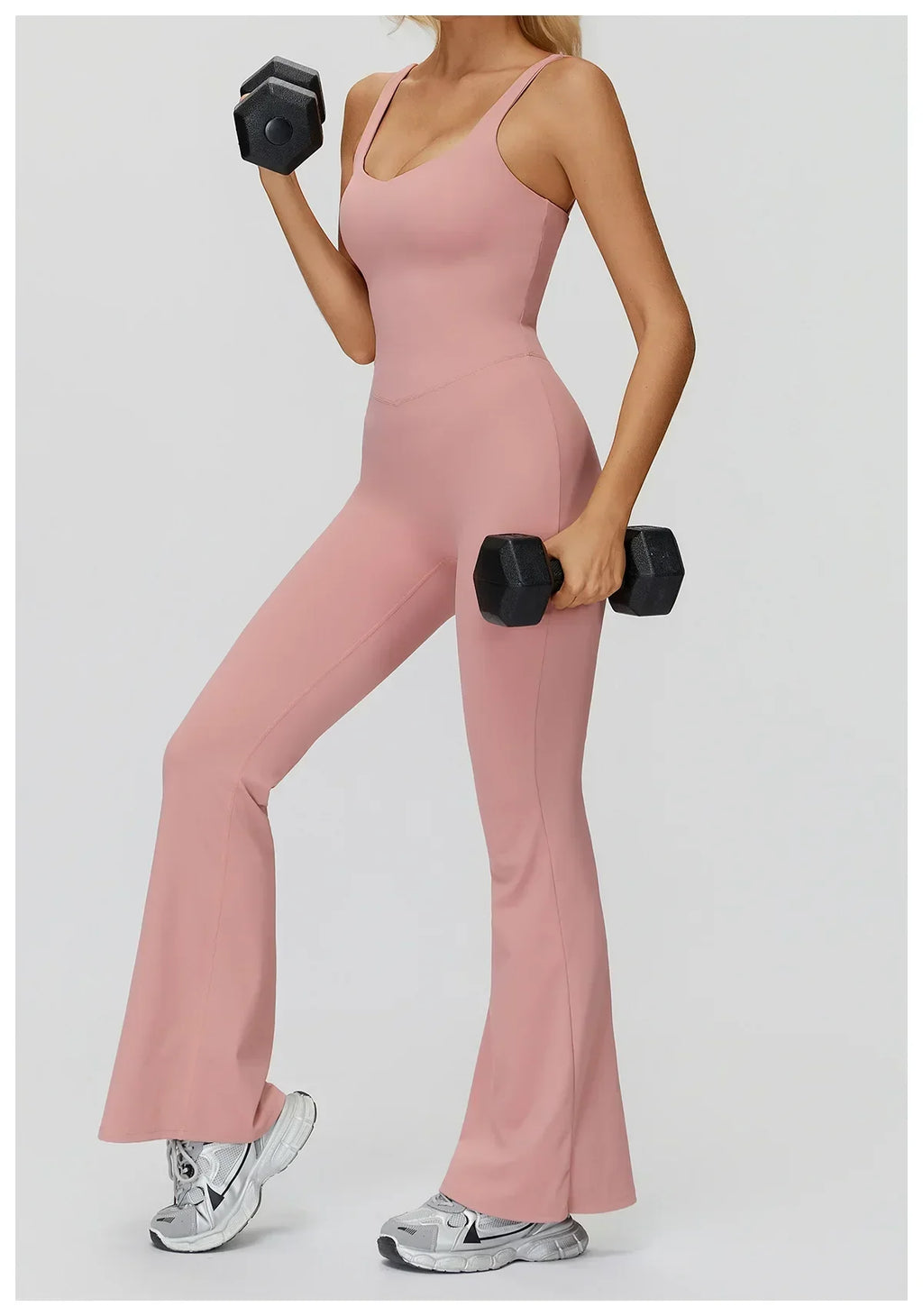 Stretch Push-Up Romper - Women's Yoga & Gym Tracksuit Set