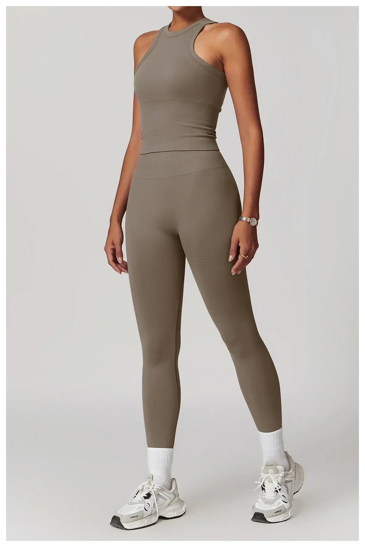 2-Piece Seamless Set - High-Waist Leggings & Top Tracksuit