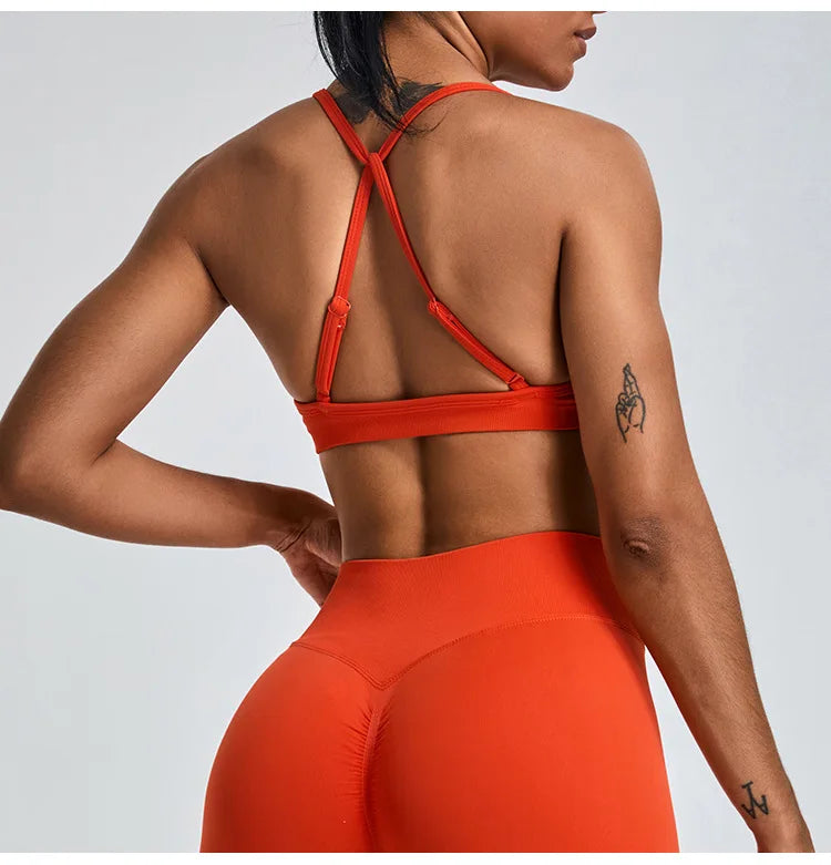 Scrunch Push-Up Sports Bra - Seamless Adjustable-Strap Tank