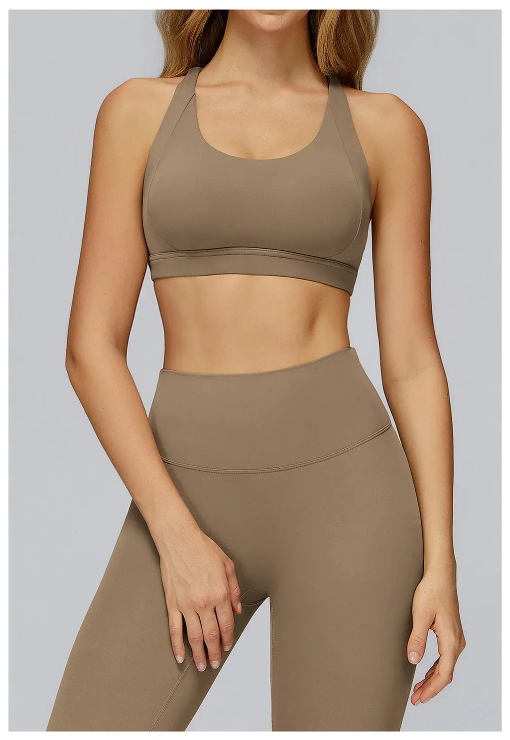 Cross-Back Push-Up Sports Bra - Breathable Tank Top