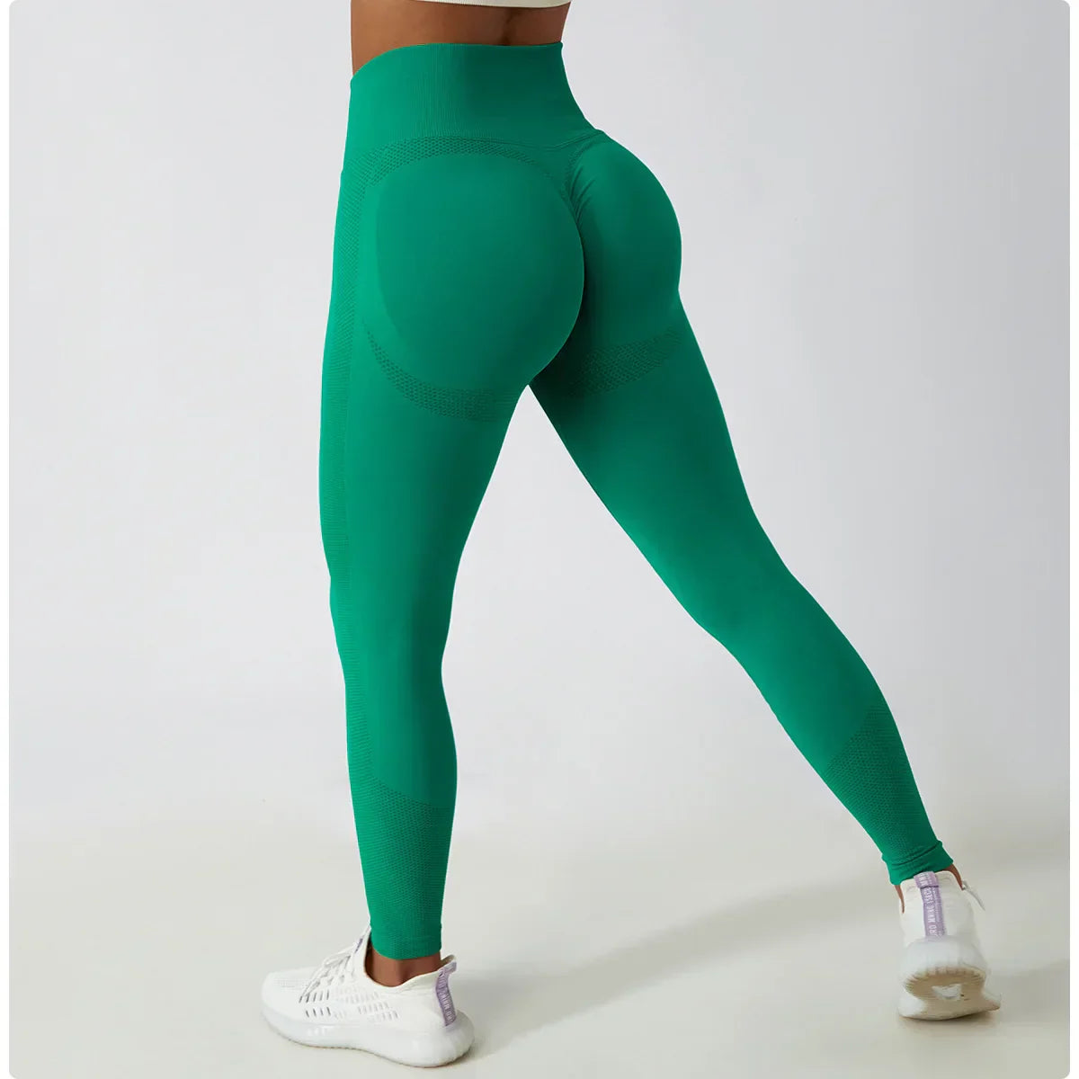 Seamless Scrunch-Butt Leggings - High-Waist Push-Up Yoga Pants