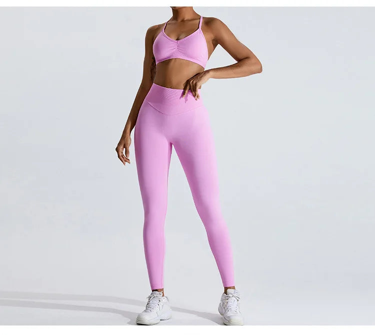 Scrunch Push-Up Sports Bra - Seamless Adjustable-Strap Tank