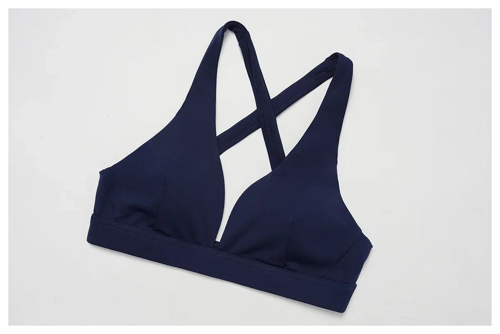 Backless Push-Up Fitness Bra - Athletic Crop Top