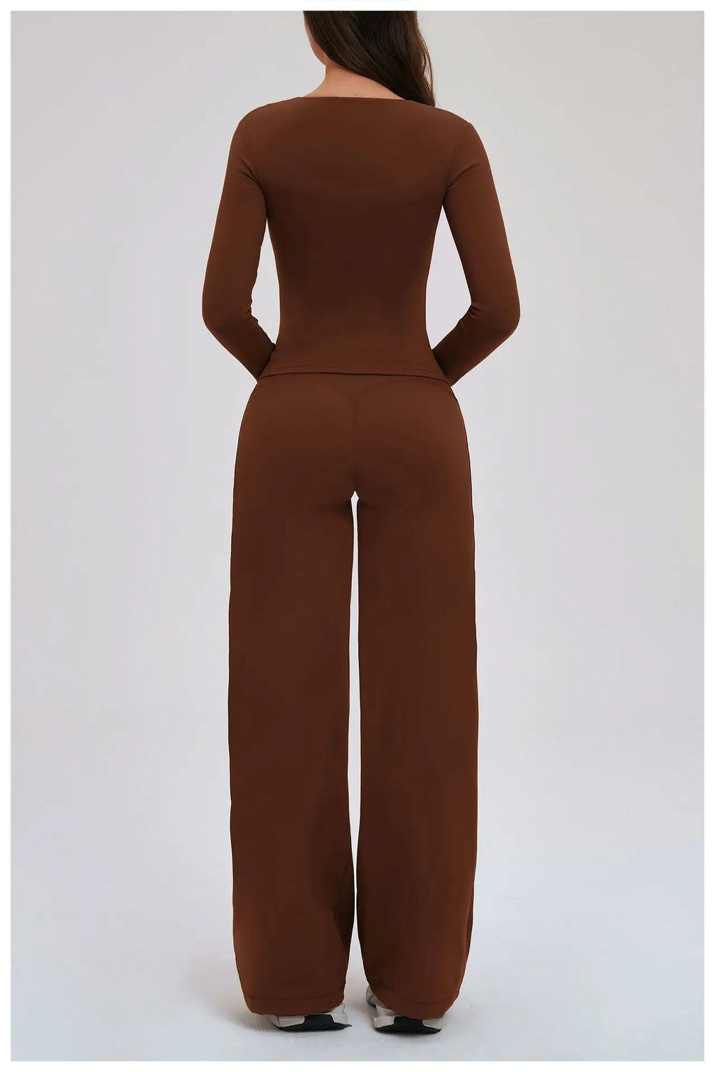 2-Piece Long Sleeve Set - Quick-Dry Yoga & Running Tracksuit