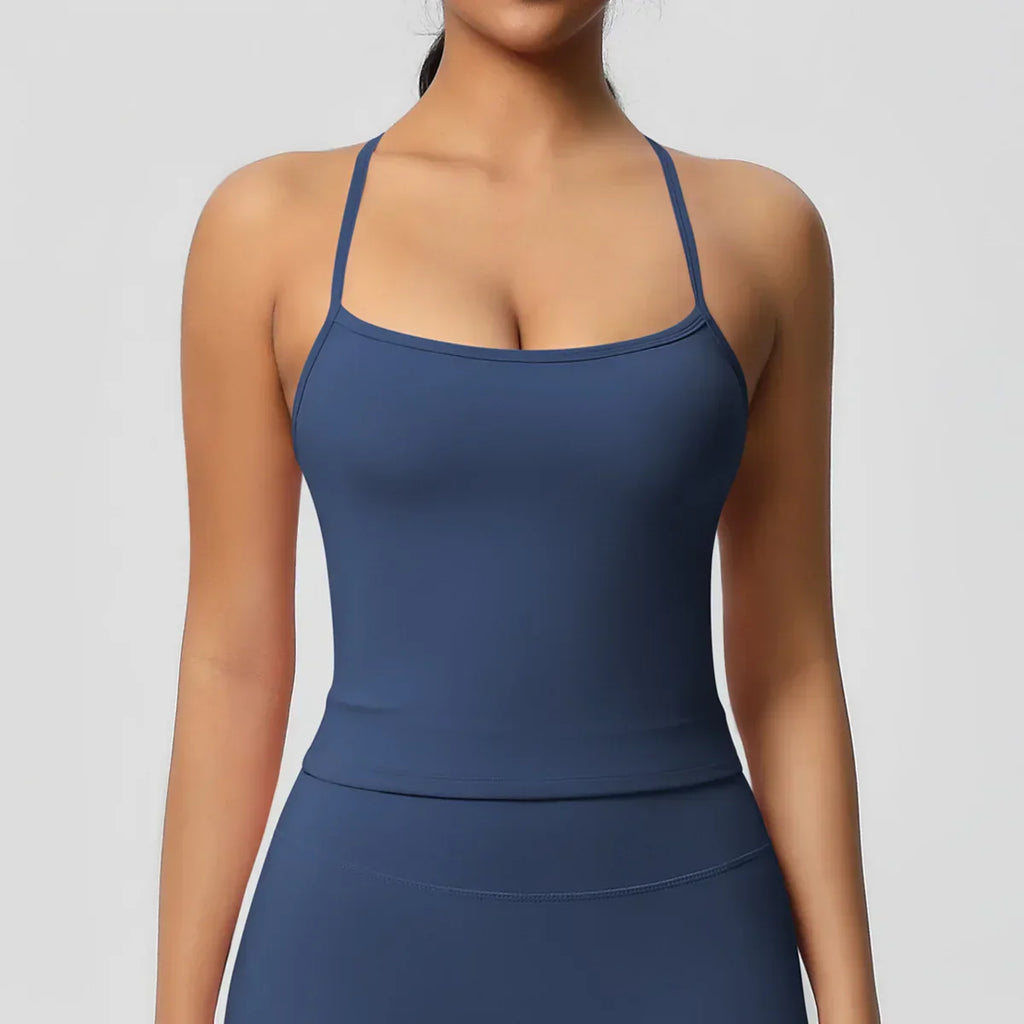 Push-Up Bralette Tank - Women's Training & Running Sports Bra