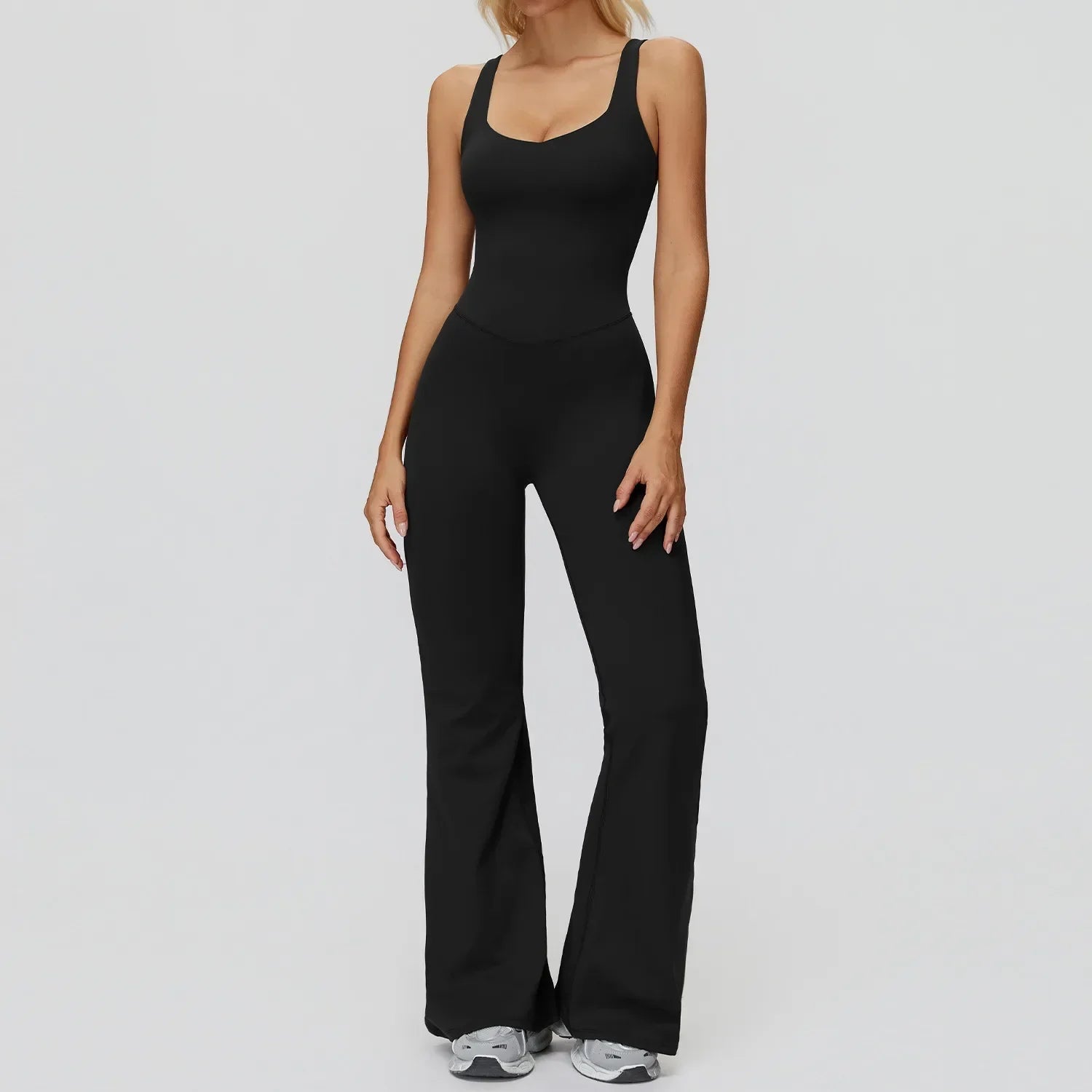 Stretch Push-Up Romper - Women's Yoga & Gym Tracksuit Set