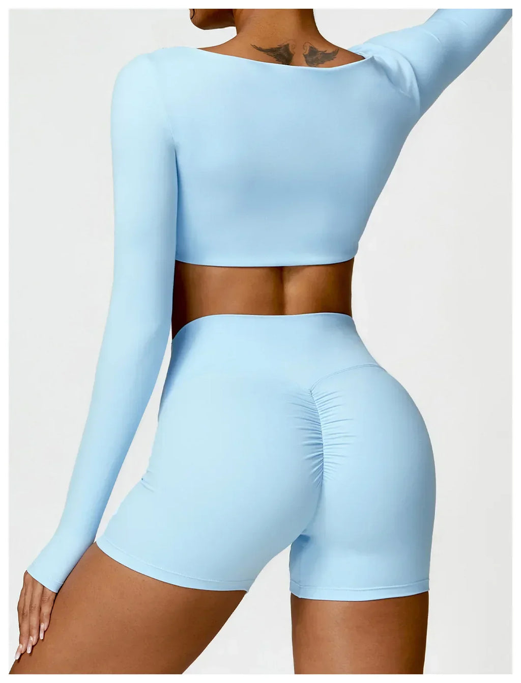 2-Piece Legging & Long Sleeve Set - Women's Yoga Tracksuit