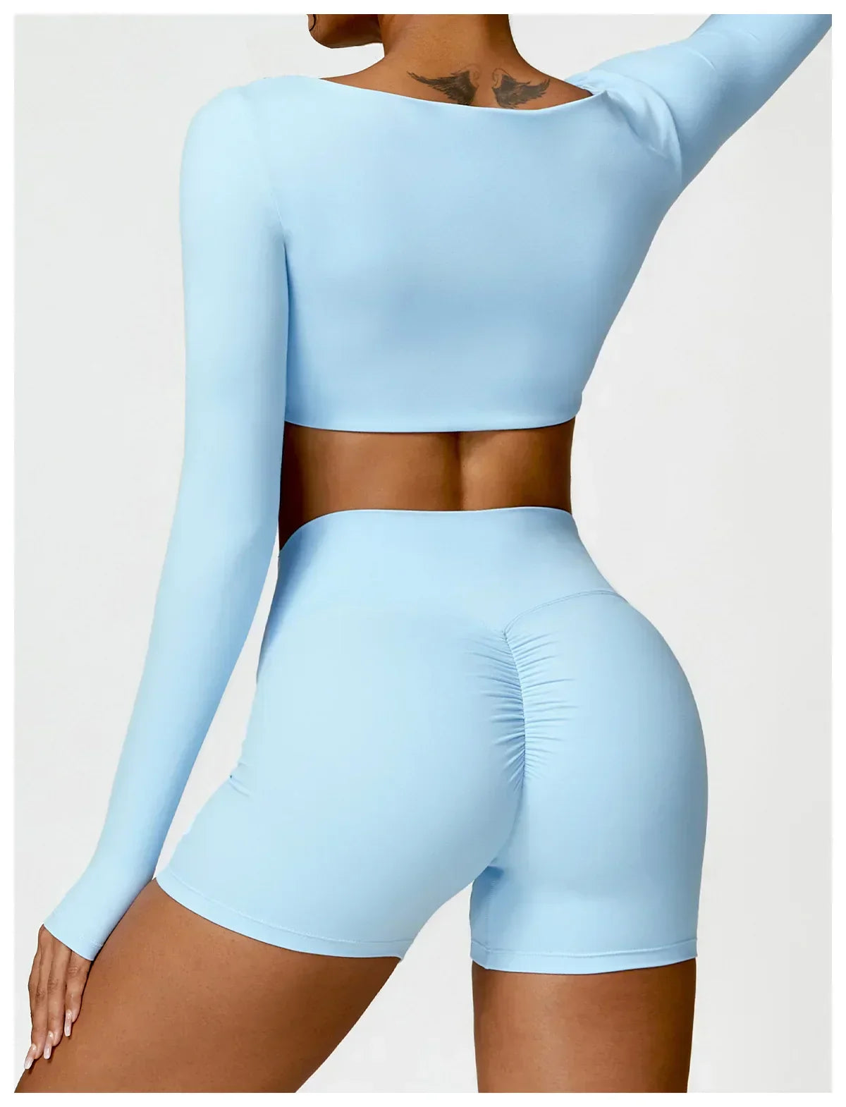 2-Piece Legging & Long Sleeve Set - Women's Yoga Tracksuit