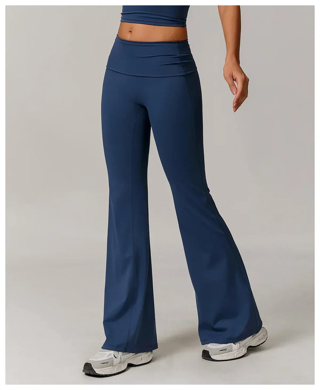 High-Waist Flare Leggings - Tummy-Control Wide-Leg Yoga Pants