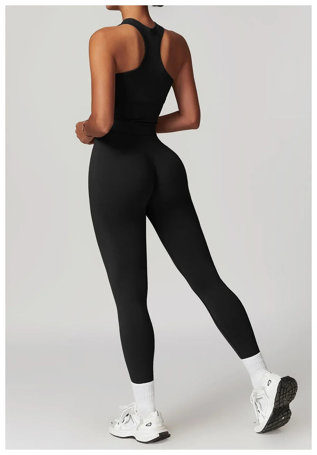 2-Piece Seamless Set - High-Waist Leggings & Top Tracksuit