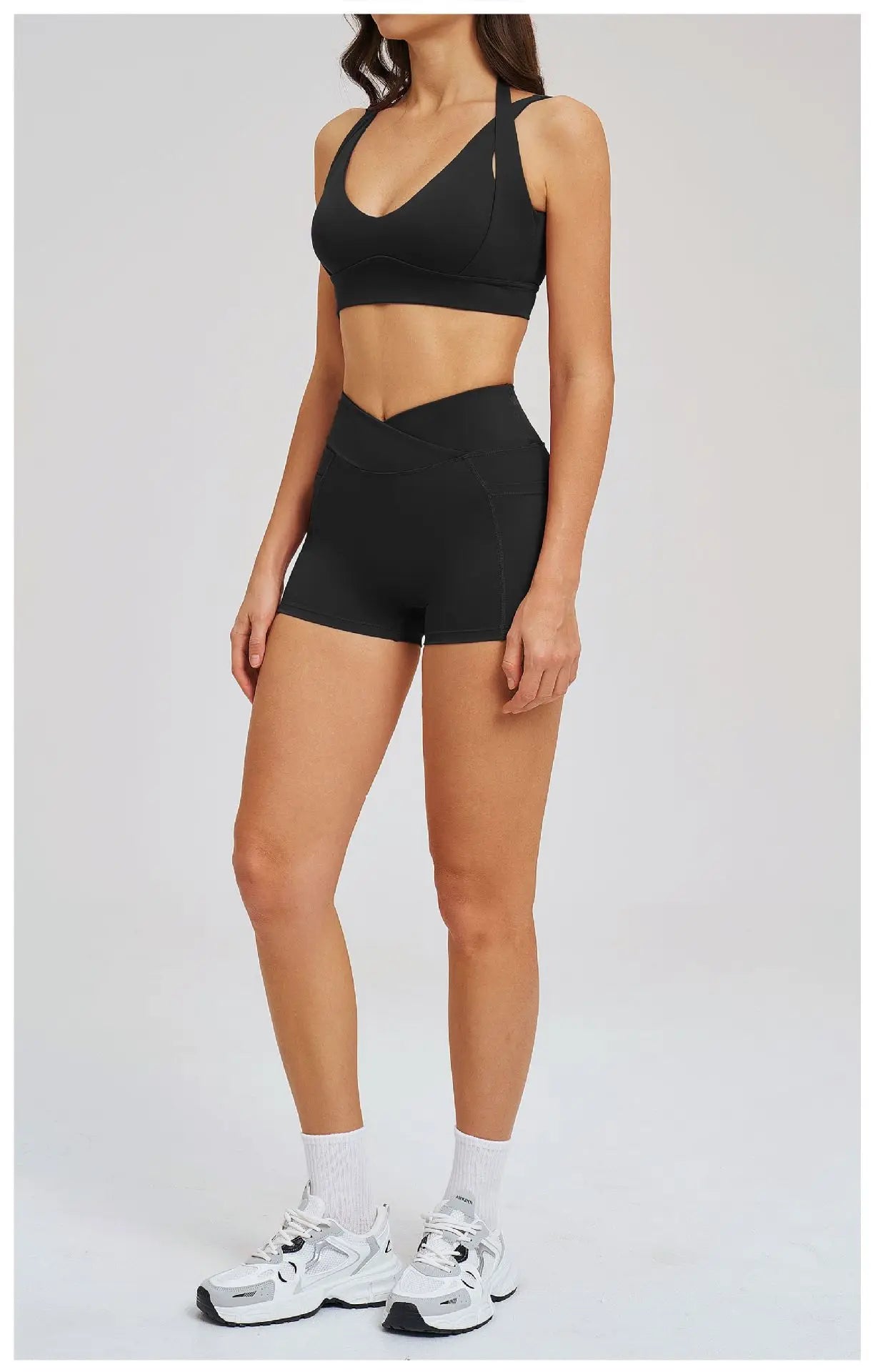 2-Piece Shorts Set - Women's Yoga & Gym Tracksuit
