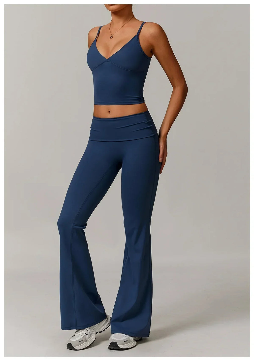 High-Waist Flare Leggings - Tummy-Control Wide-Leg Yoga Pants