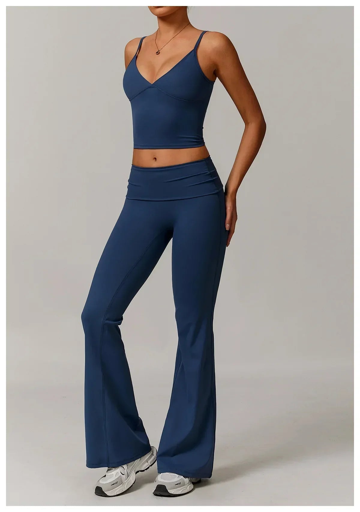 High-Waist Flare Leggings - Tummy-Control Wide-Leg Yoga Pants