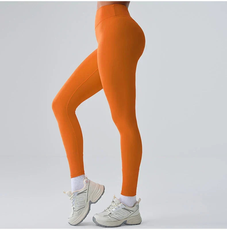High-Waist Yoga Leggings - Breathable Running & Cycling Tights