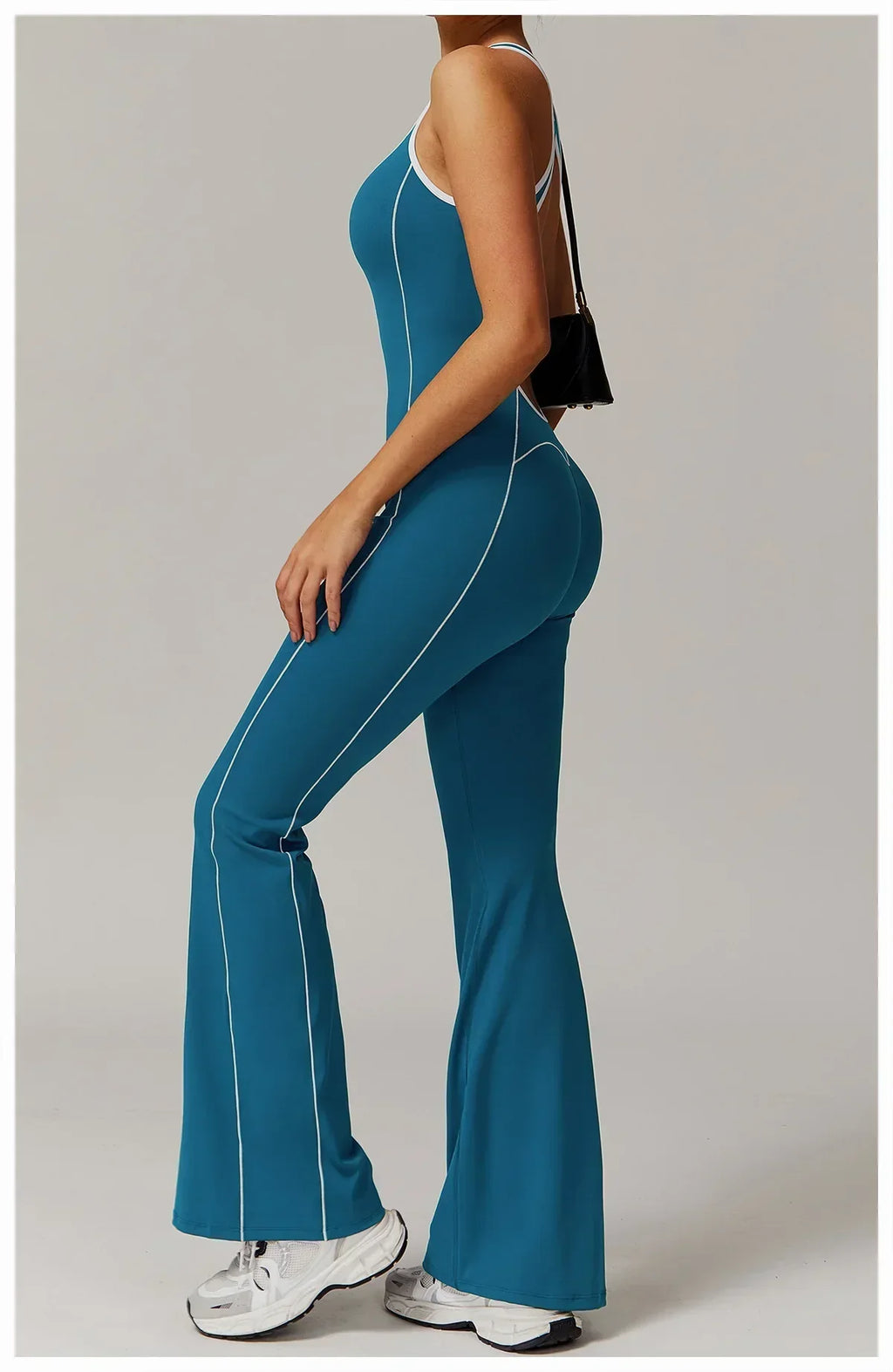 Zip-Up Skort Romper - Women's Gym & Yoga Jumpsuit