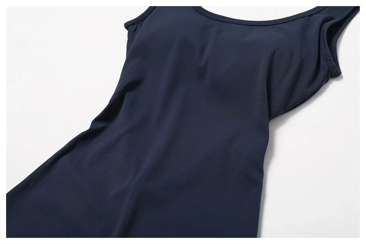 One-Piece Stretch Bodysuit - Women's Push-Up Workout Jumpsuit