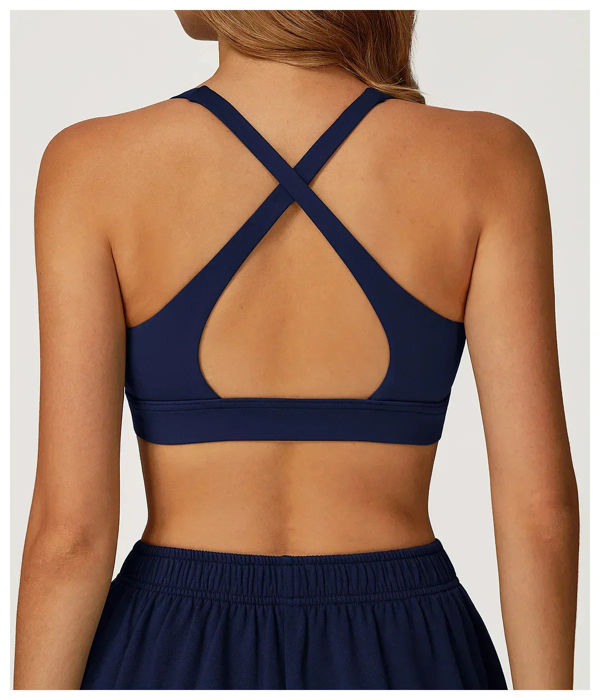 Backless Push-Up Fitness Bra - Athletic Crop Top