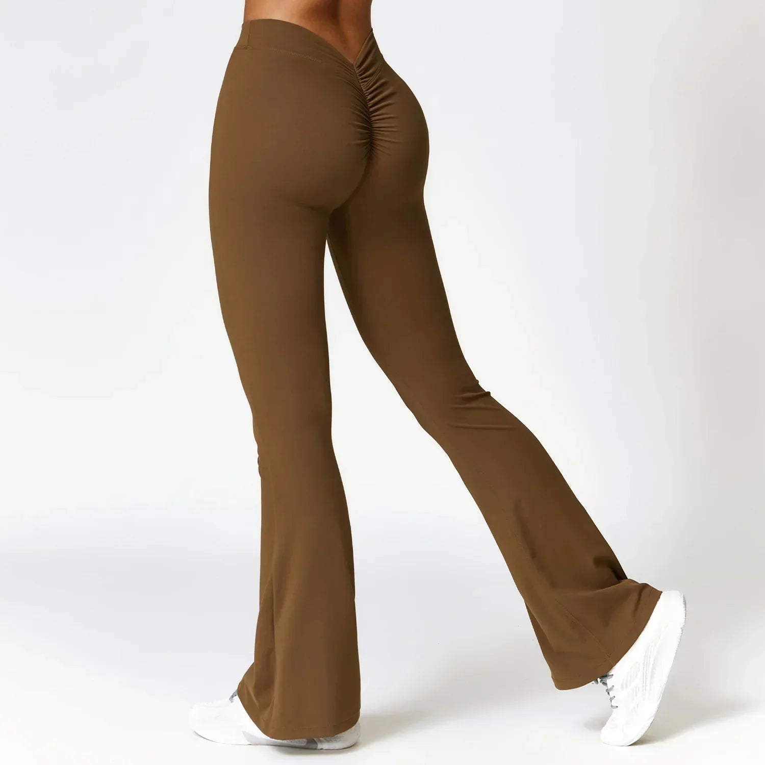 V-Hip Flare Yoga Pants - High-Waist Wide-Leg Leggings