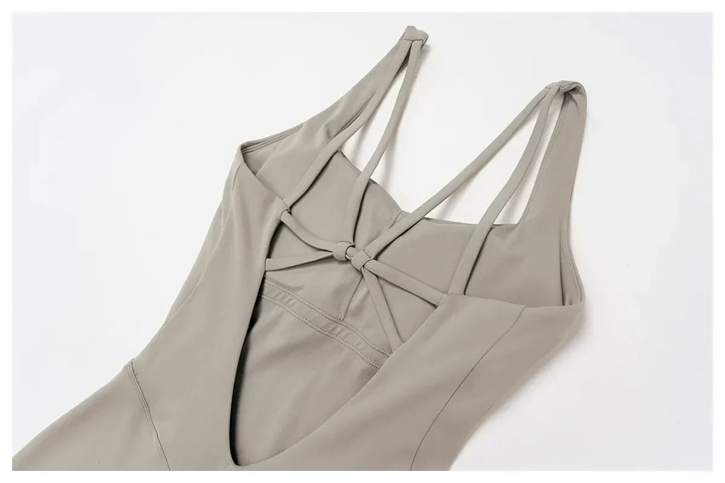 Stretch Push-Up Romper - Women's Yoga & Gym Tracksuit Set