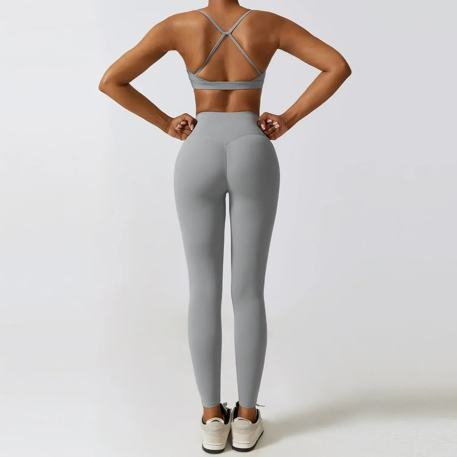 2/3-Piece Activewear Set - Leggings, Bra & Long Sleeve Top