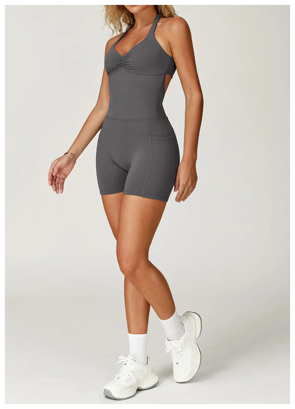 Quick-Dry Push-Up Jumpsuit - Women's Yoga & Gym Bodysuit