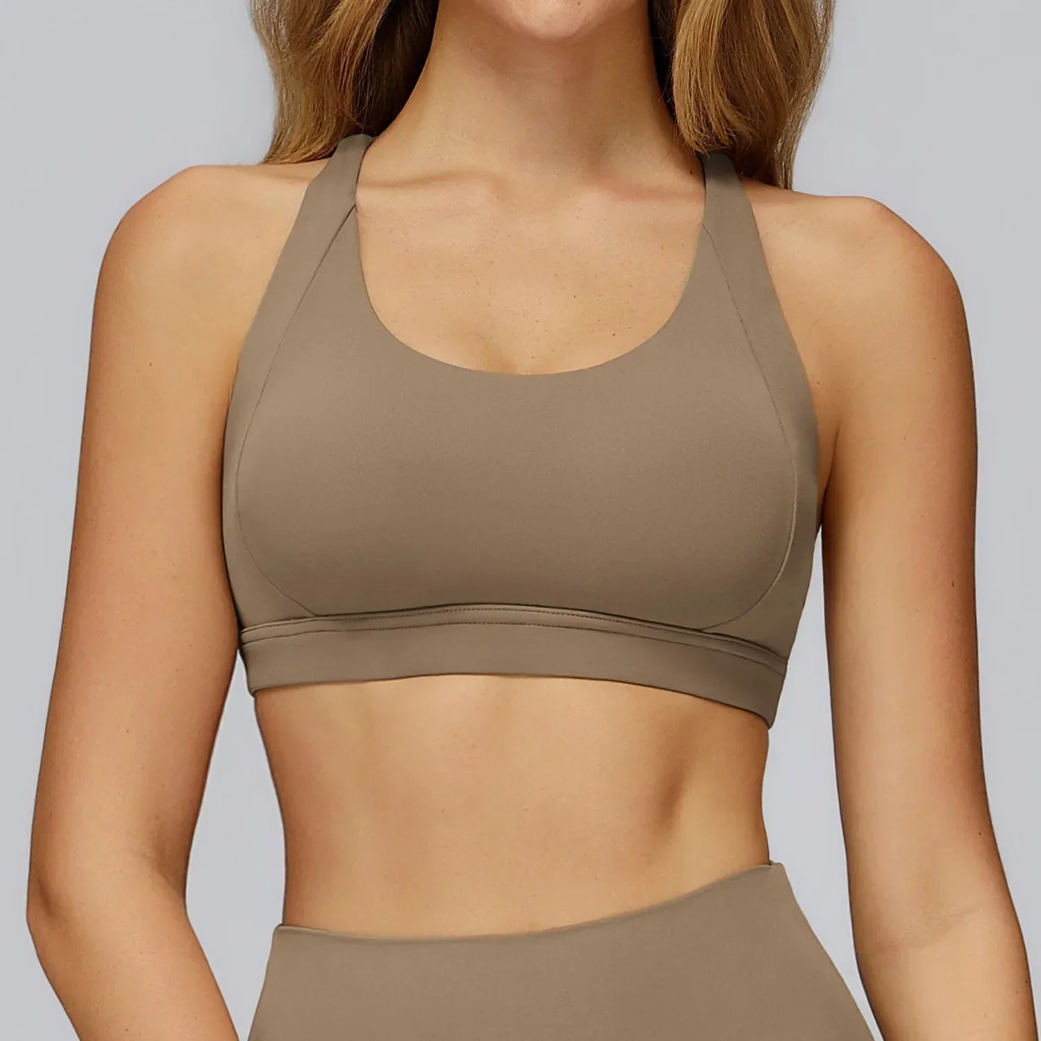 Cross-Back Push-Up Sports Bra - Breathable Tank Top